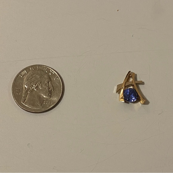 14K Solid Gold “STRELL” Slide Pendant - Two-Tone Yellow White Gold - Vintage. - Picture 12 of 12